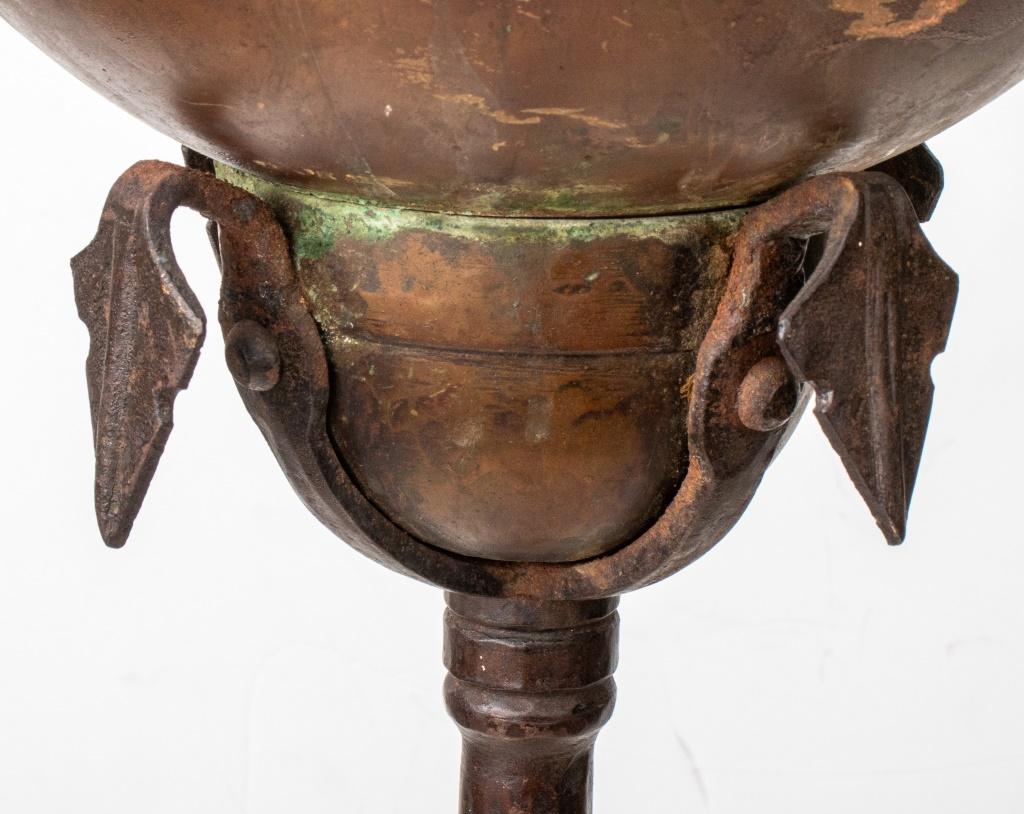 Grand Tour Bronze Jardiniere on Wrought Iron Stand 8