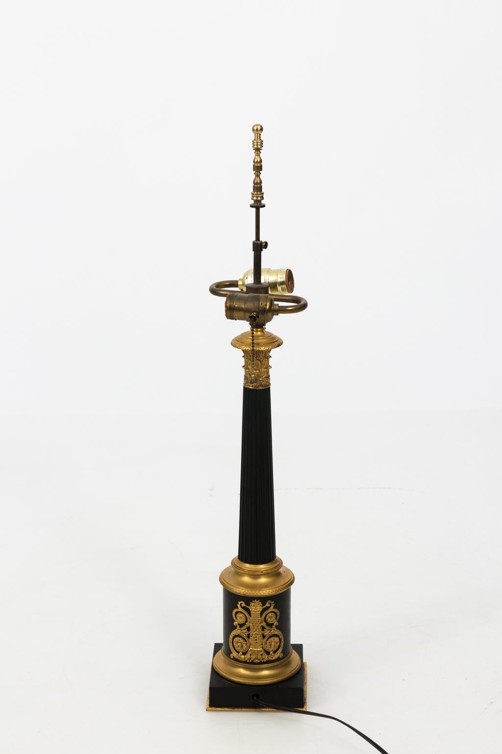 19th Century Grand Tour Bronze Lamp
