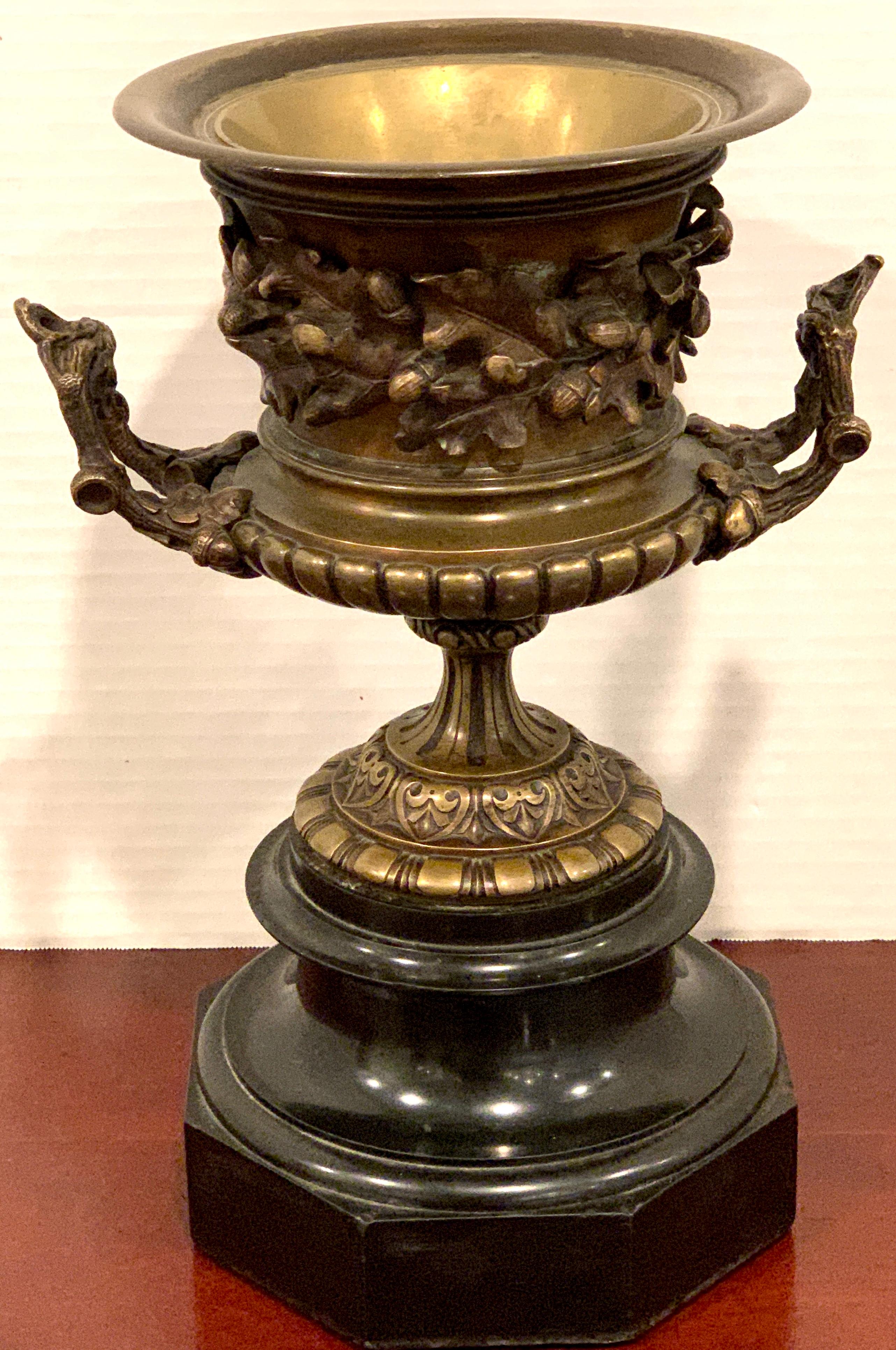 Grand Tour Bronze and Marble Acorn Motif Urn, Attributed to Barbedienne For Sale 5