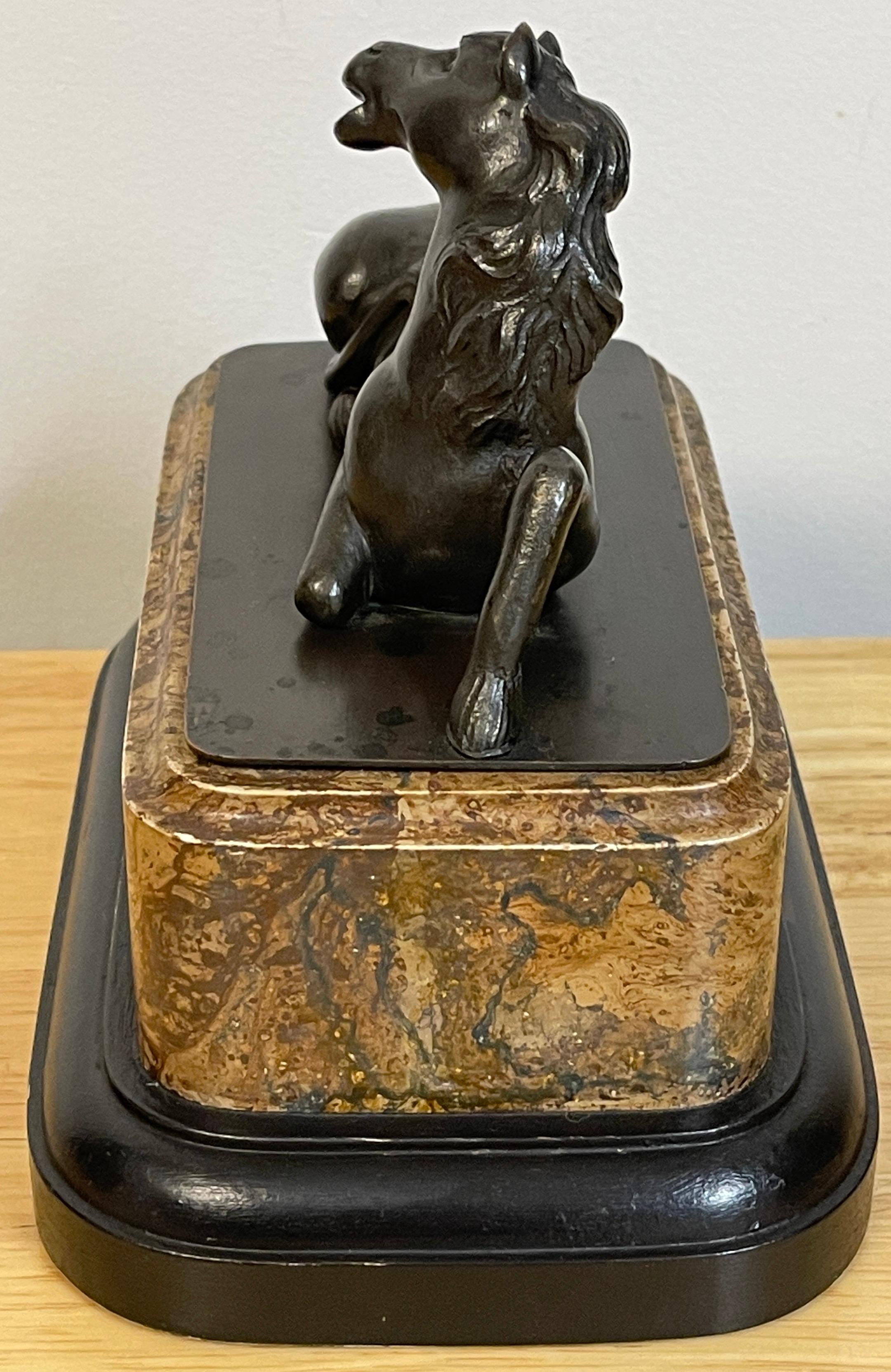 Grand Tour Bronze Model of a Recumbent Horse For Sale 4