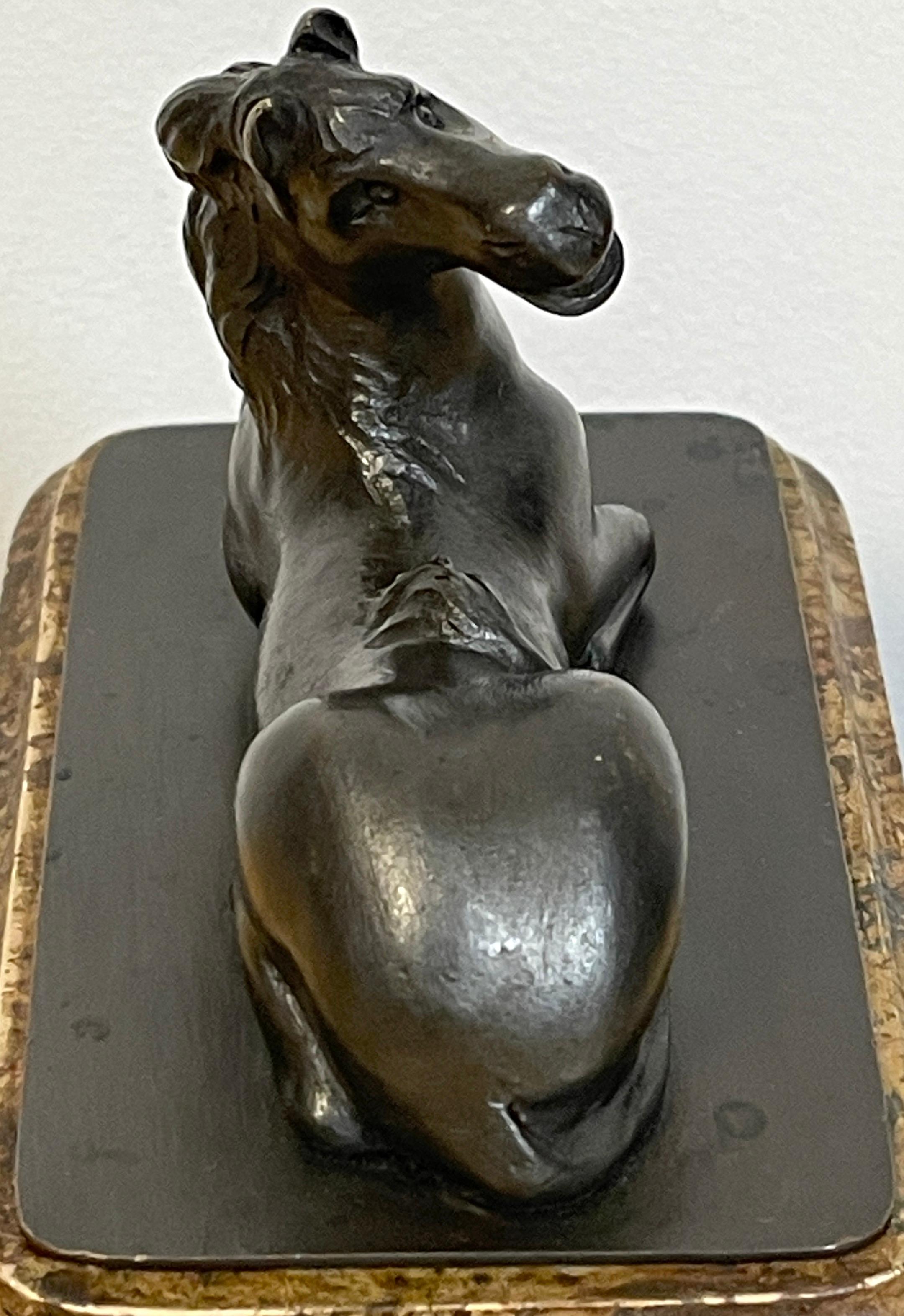 Grand Tour Bronze Model of a Recumbent Horse For Sale 1