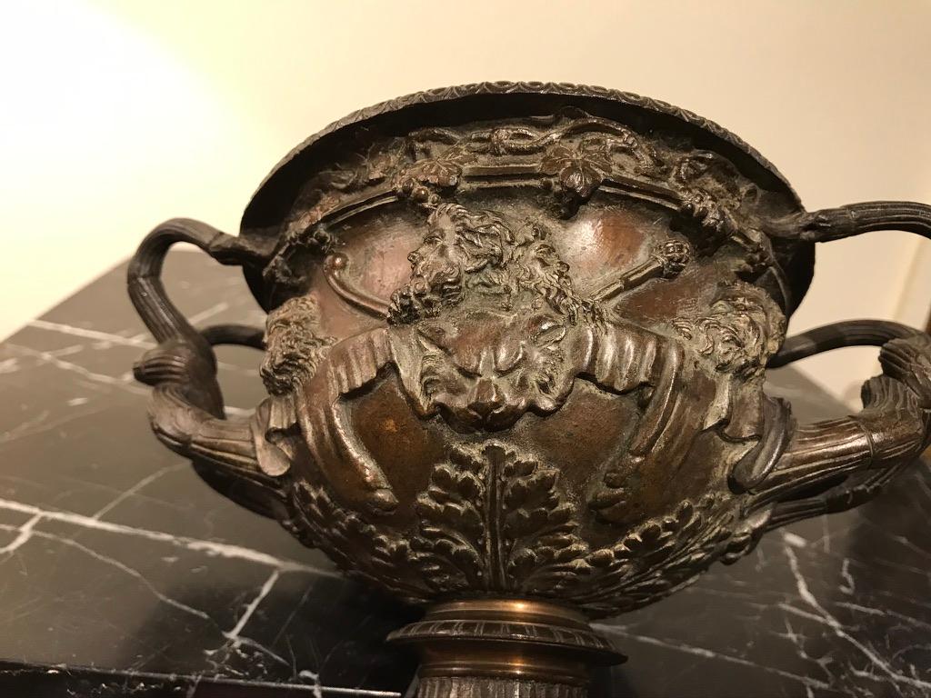 Grand Tour Bronze Model of the Warwick Vase 9