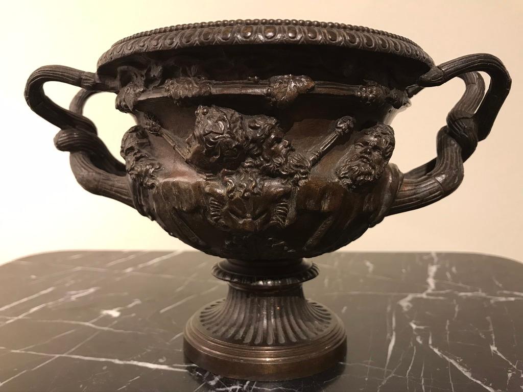Grand Tour Bronze Model of the Warwick Vase 12