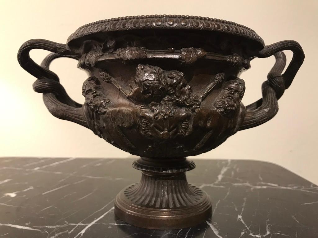 19th Century Grand Tour Bronze Model of the Warwick Vase
