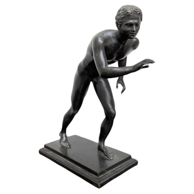 Grand Tour Bronze of a Nude Wrestler after the Roman Original from Herculaneum For Sale