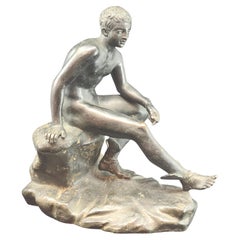Grand Tour Bronze of a Seated Mercury 19th Century 