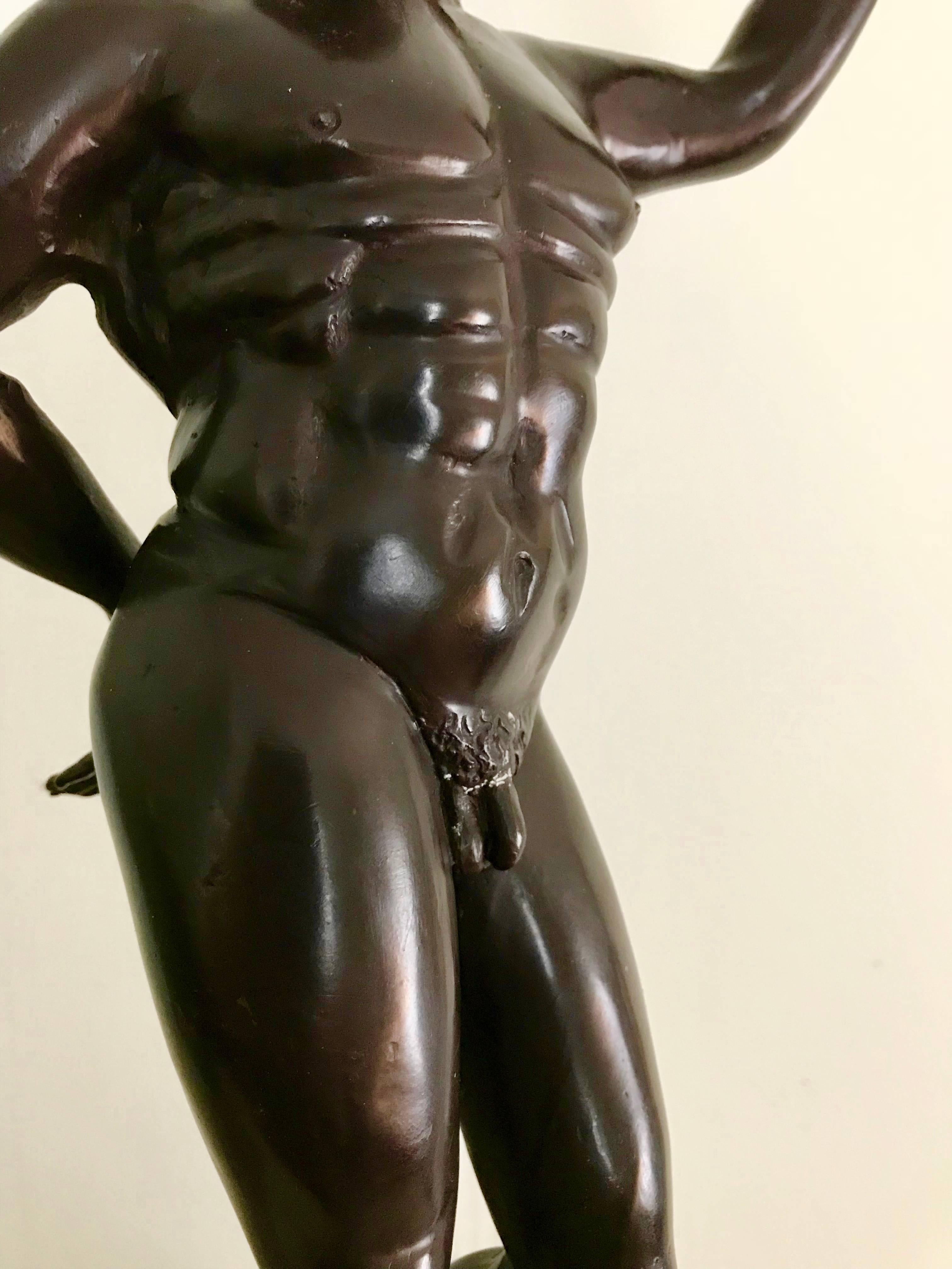 Grand Tour Bronze of a Standing Nude Warrior 5