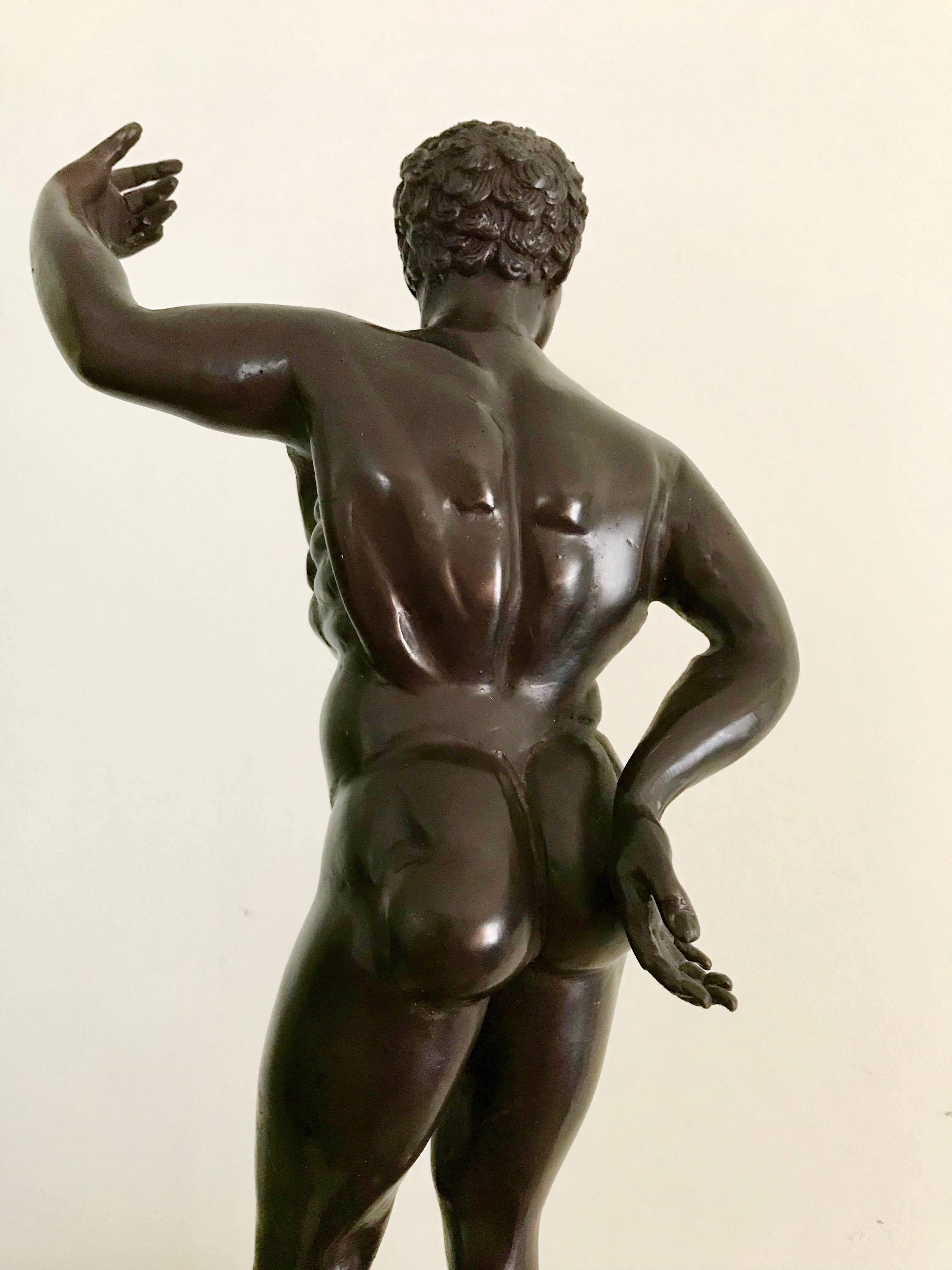 Grand Tour Bronze of a Standing Nude Warrior 2