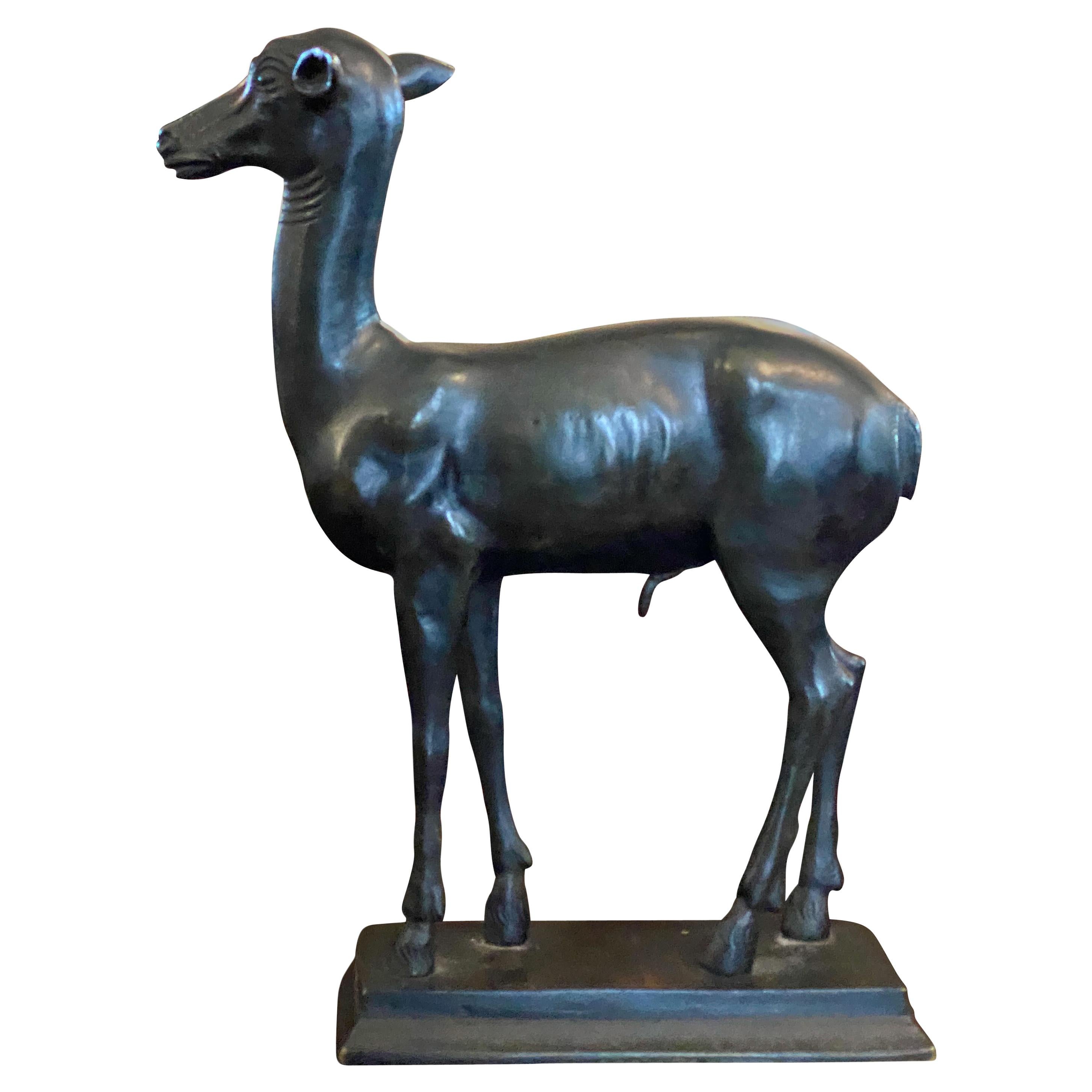 Grand tour Bronze of "Pompeian Deer"