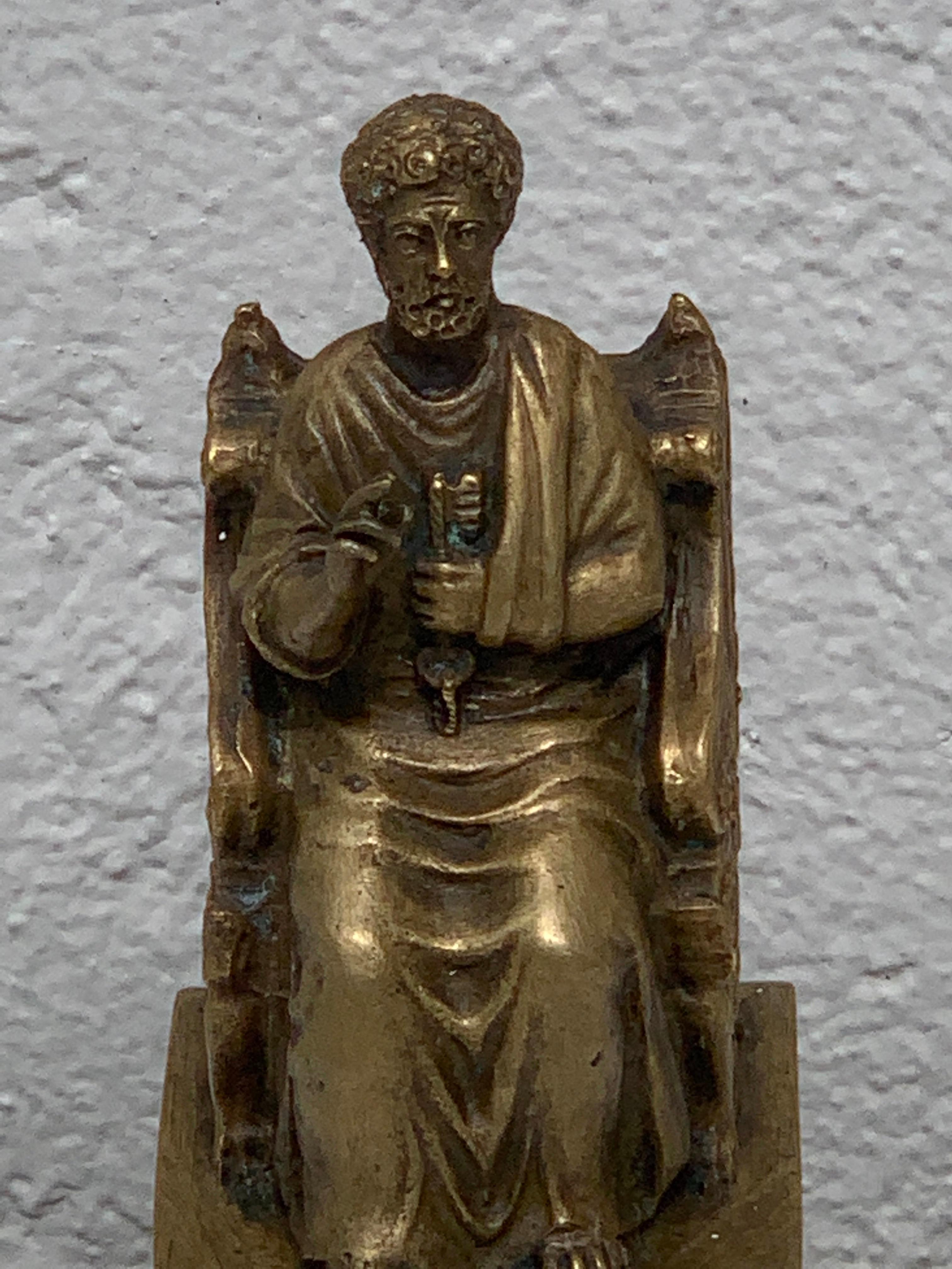 Italian Grand Tour Bronze of St. Peter after Arnolfo di Cambio