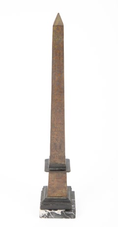 Grand Tour Bronzestatue des Luxor-Obelisk, Place de la Concorde, Paris, 1836