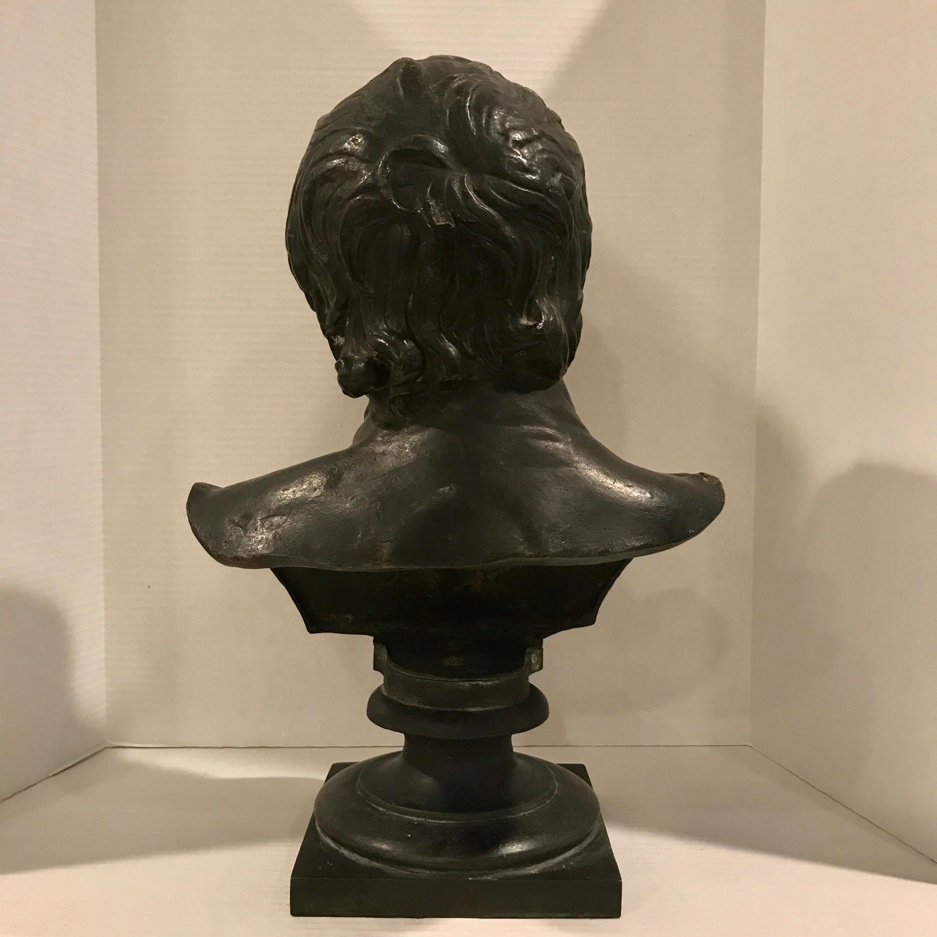 Grand Tour Bronze Portrait Bust of Seneca 2