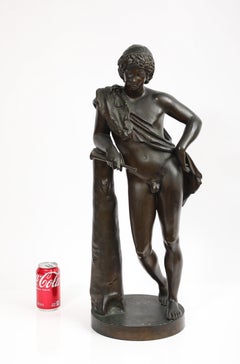 Grand Tour Bronze “Resting Satyr”, After Praxiteles, Signed A. Röhrich Roma
