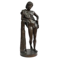 Grand Tour Bronze “Resting Satyr”, After Praxiteles, Signed A. Röhrich Roma