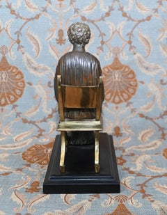 Grand Tour Statue Romaine en Bronze Agrippine Fonte Italienne 1810 Zoffoli