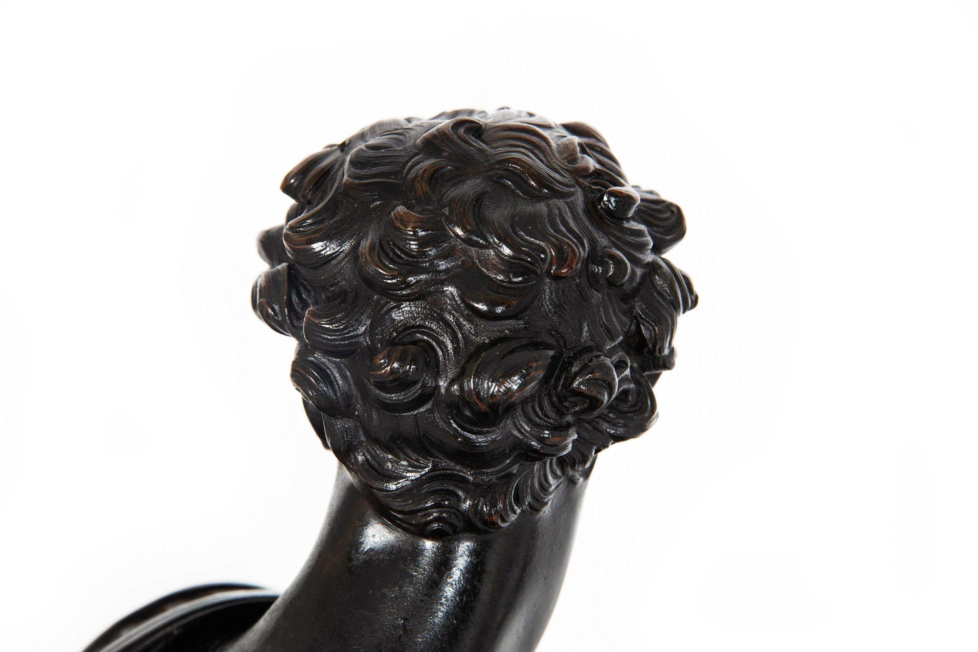 Grand Tour Bronze Sculpture Giuliano de Medici after the Antique, 19th century For Sale 2