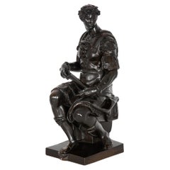 Grand Tour Bronze Sculpture Giuliano de Medici after the Antique, 19th century