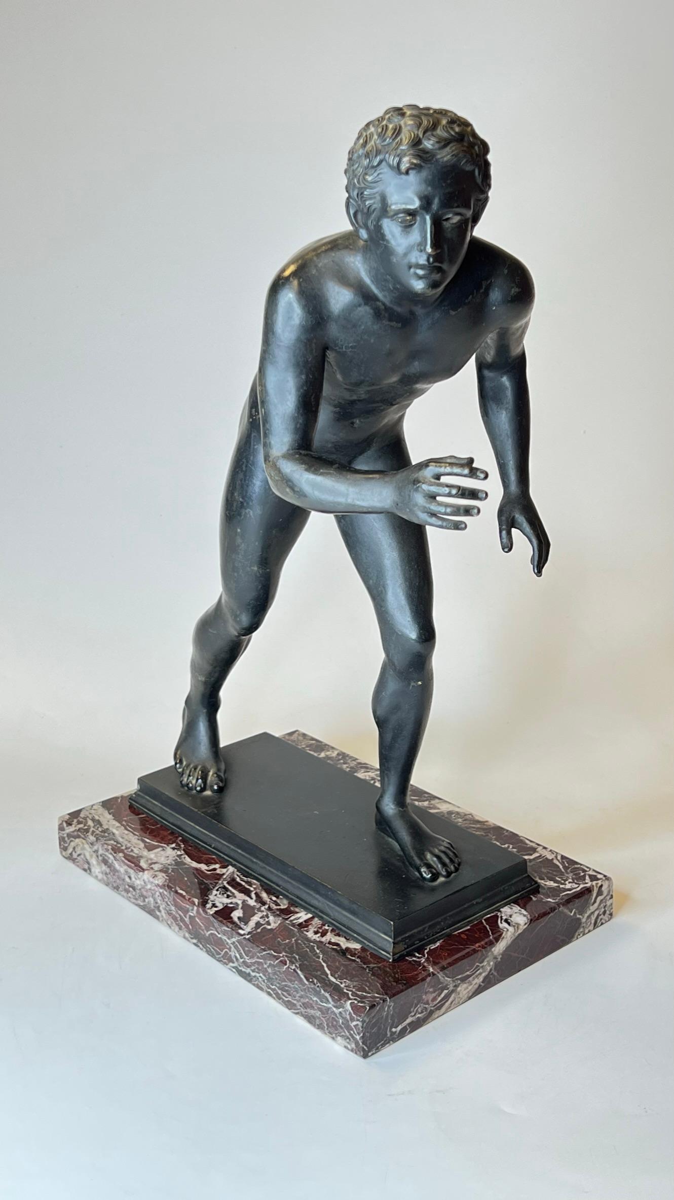 Grand Tour Bronze Sculpture of Athlete After Ancient from Villa of the Papyri 4