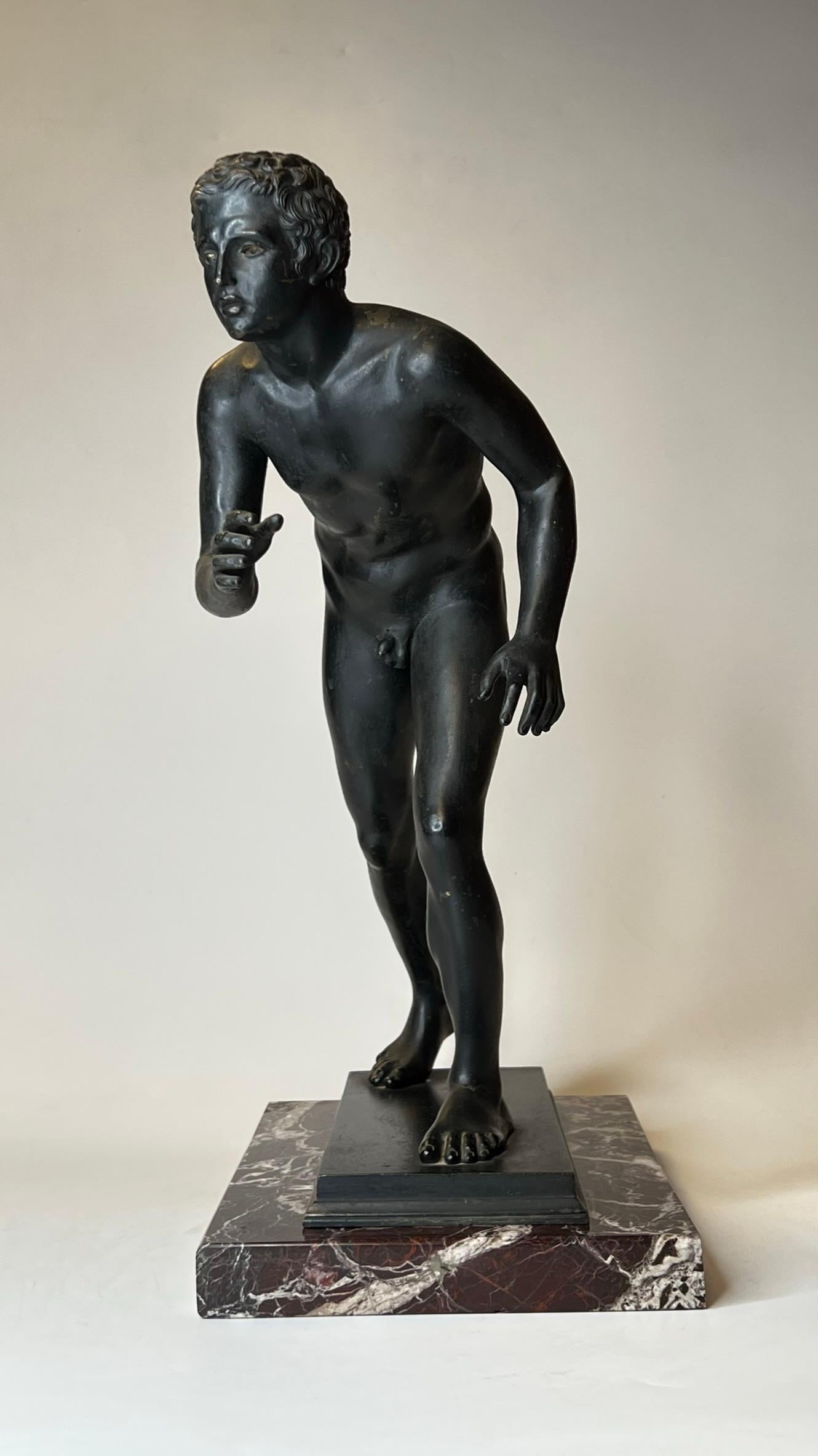 Grand Tour Bronze Sculpture of Athlete After Ancient from Villa of the Papyri 6
