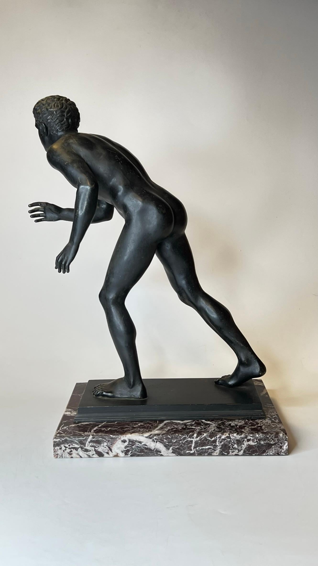 Grand Tour Bronze Sculpture of Athlete After Ancient from Villa of the Papyri 8