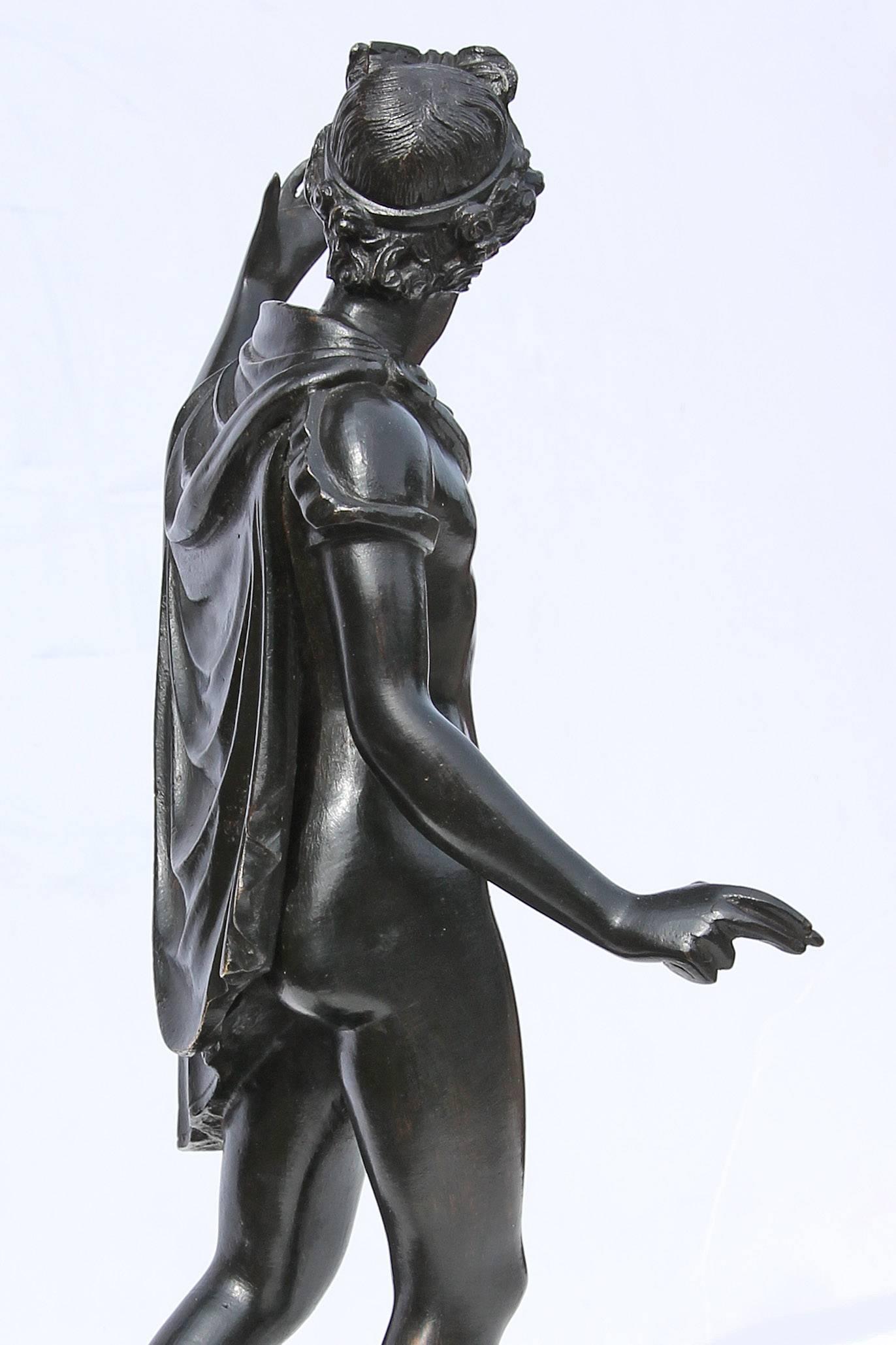 European Grand Tour Bronze Sculpture of Classical Roman Man 