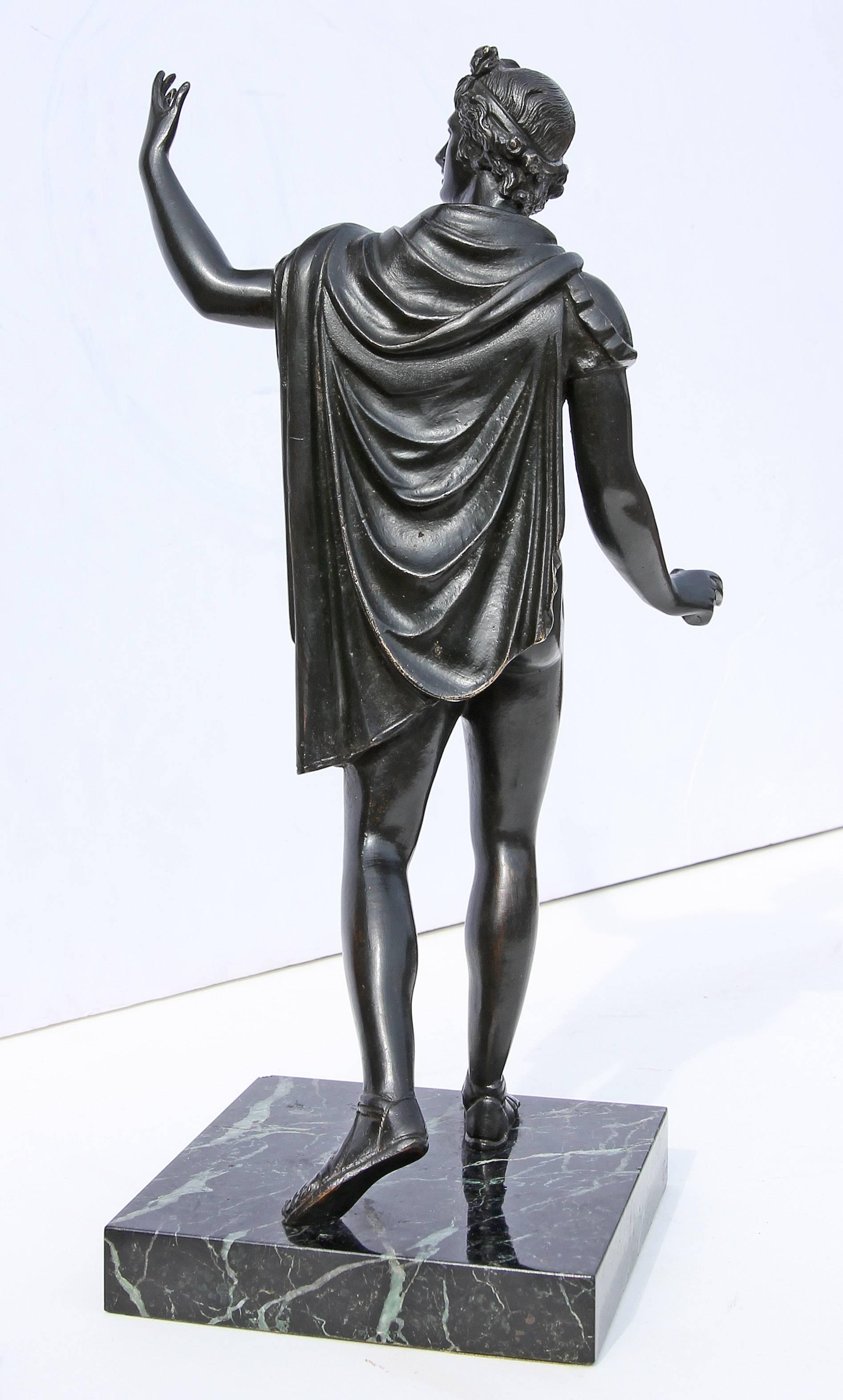 Grand Tour Bronze Sculpture of Classical Roman Man 