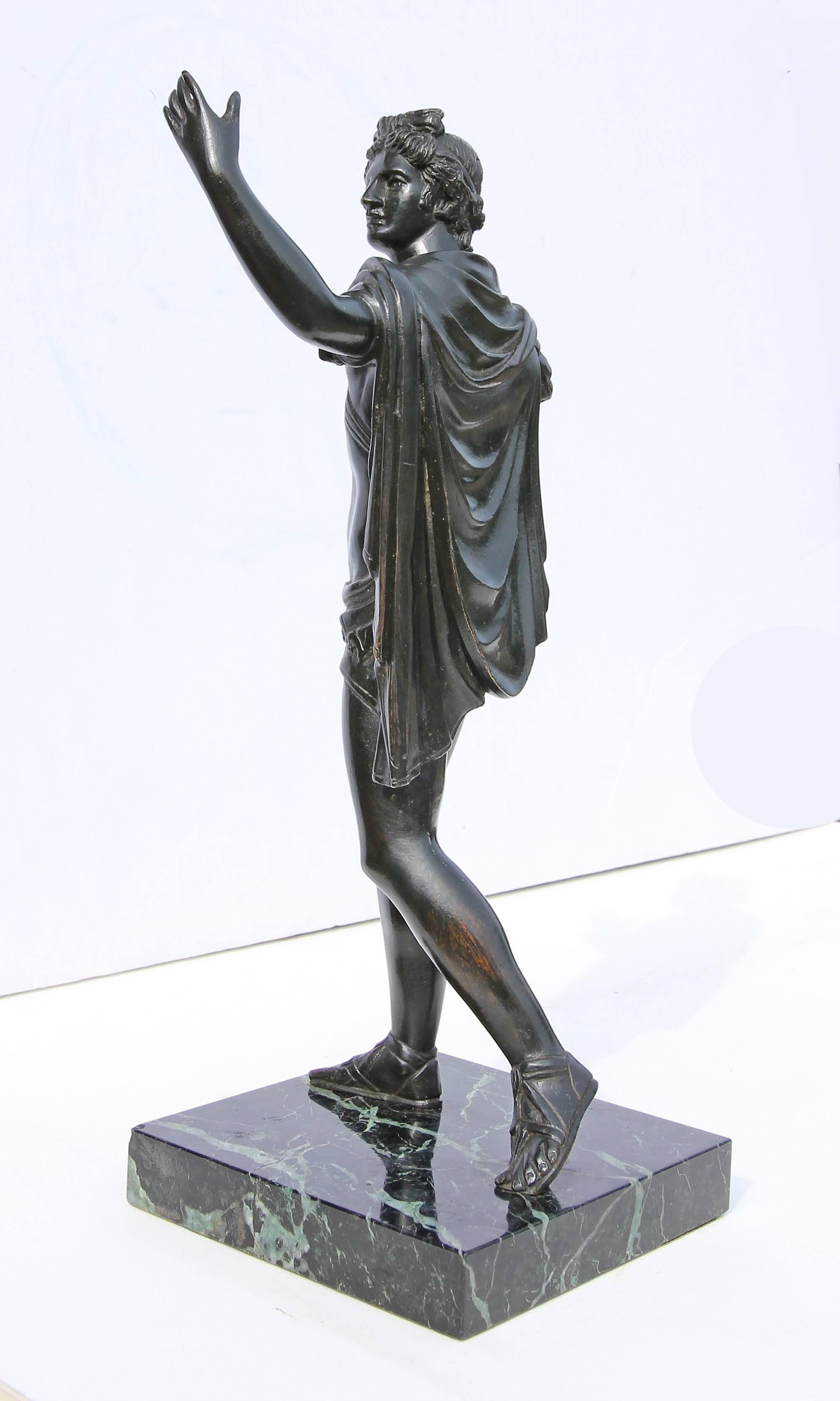 20th Century Grand Tour Bronze Sculpture of Classical Roman Man 