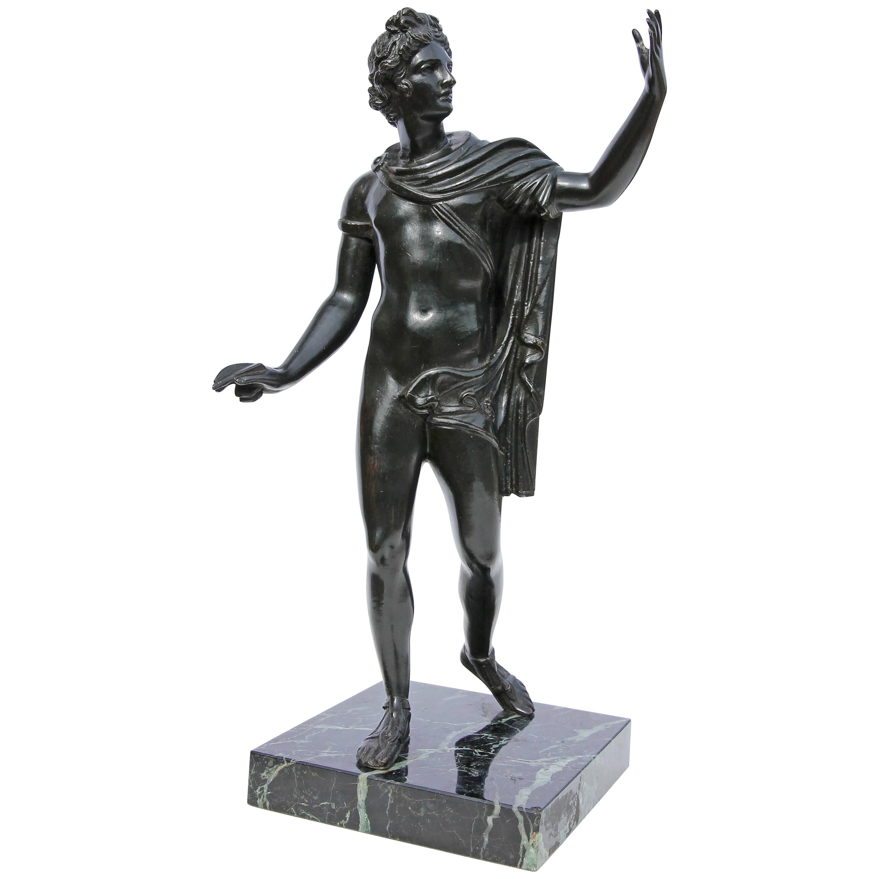 Grand Tour Bronze Sculpture of Classical Roman Man "The Poet"