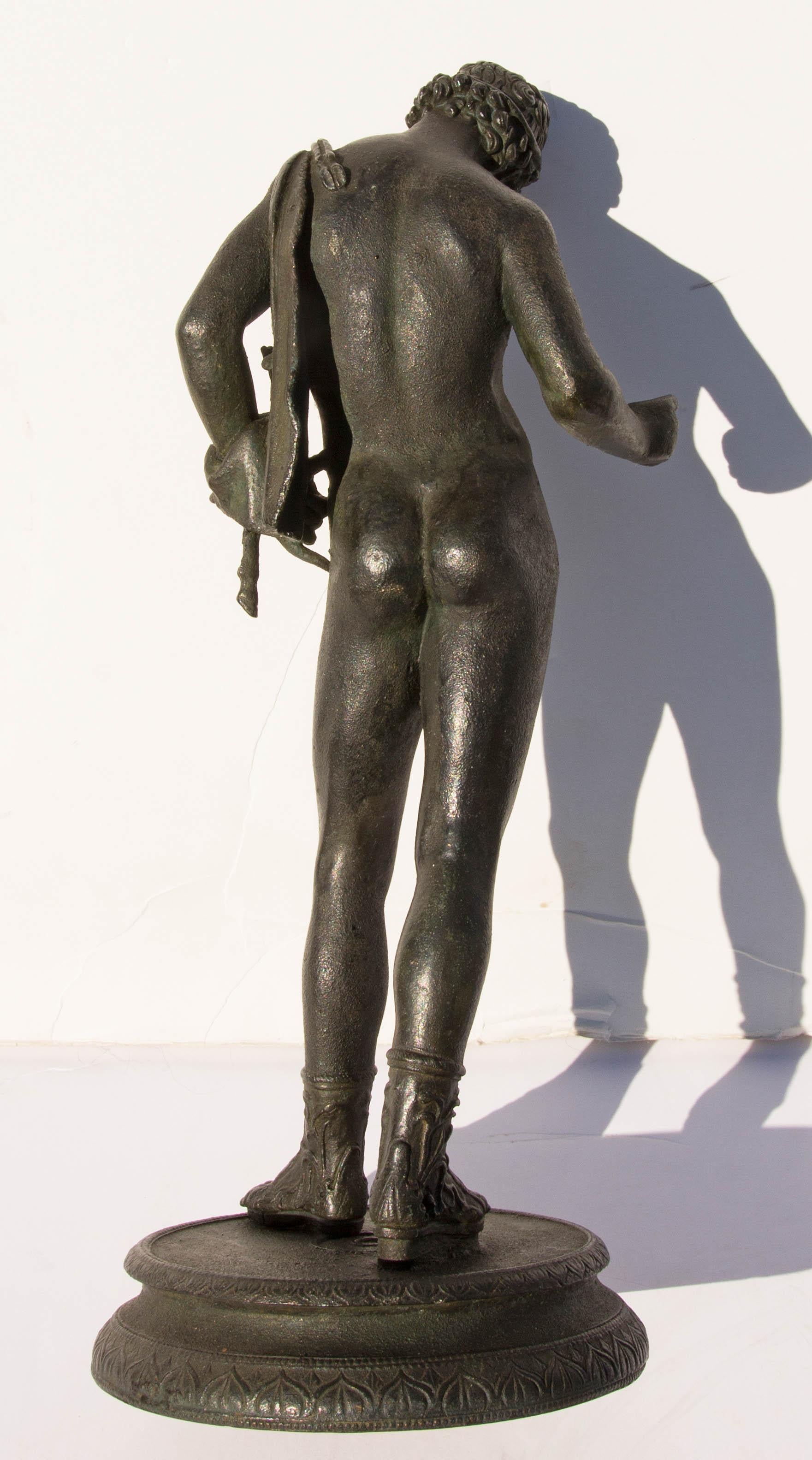 19th Century Grand Tour Bronze Sculpture of Narcissus