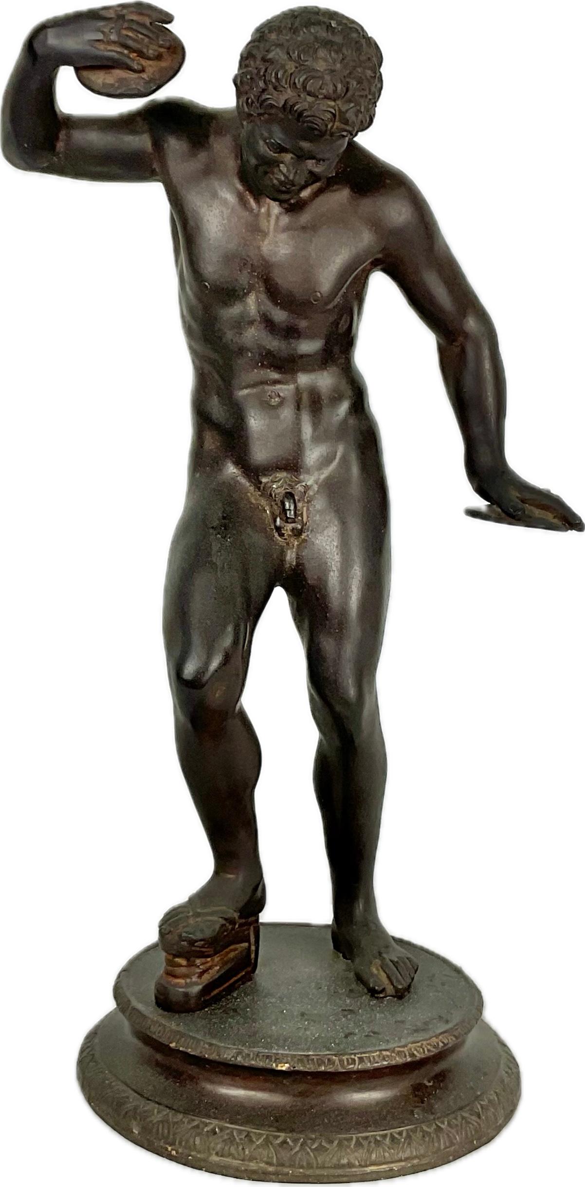 Gran Escultura De Bronce De Narciso Italiana Siglo XIX en venta 4