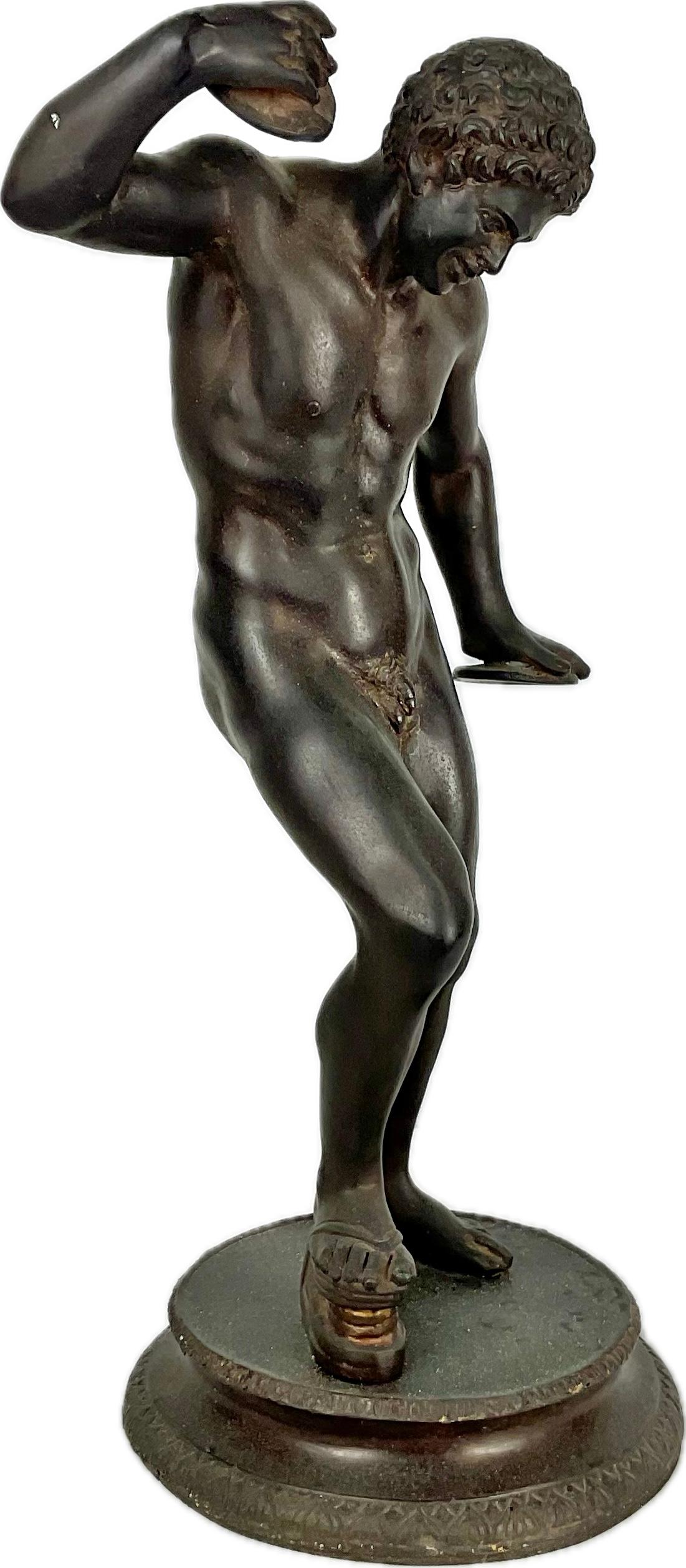 Gran Escultura De Bronce De Narciso Italiana Siglo XIX Grand Tour en venta
