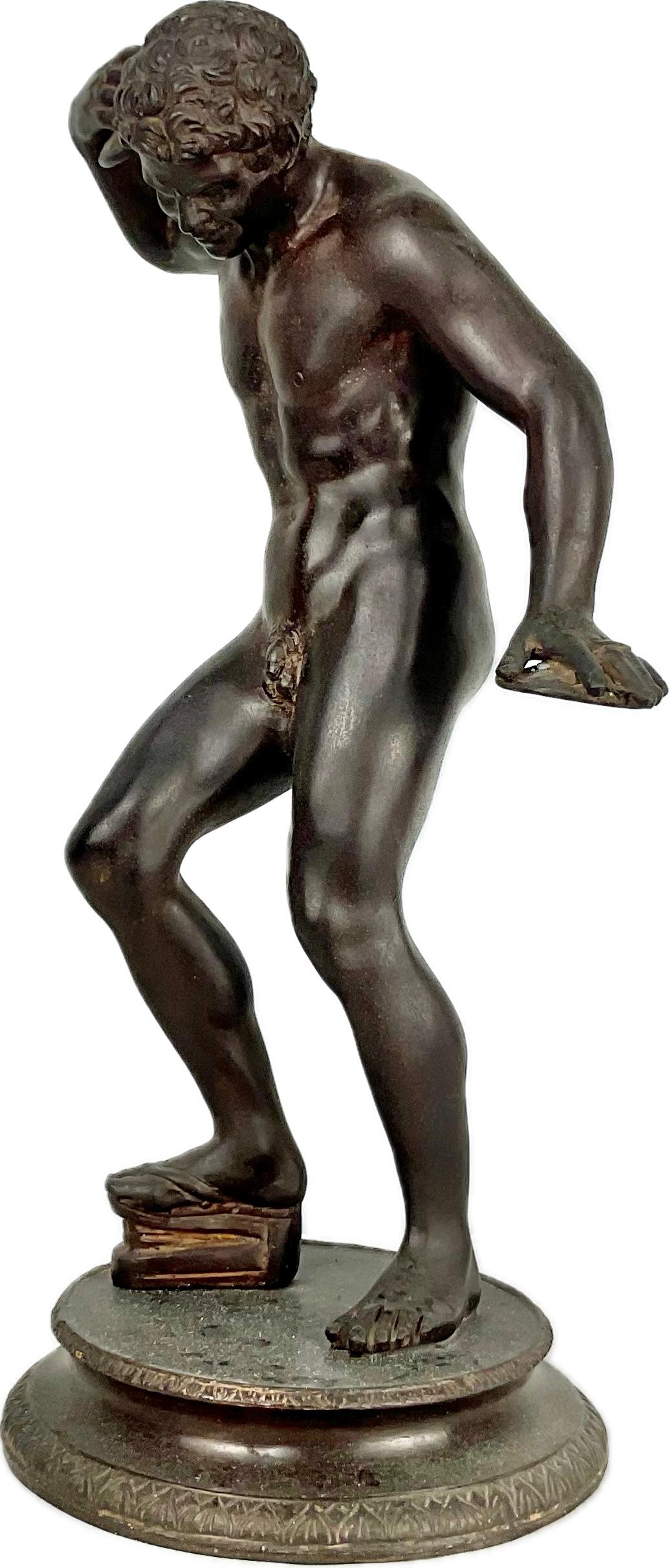 Gran Escultura De Bronce De Narciso Italiana Siglo XIX en venta 1