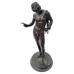 Grand Tour Bronze Sculpture Of Narcissus Italian 19th Century
