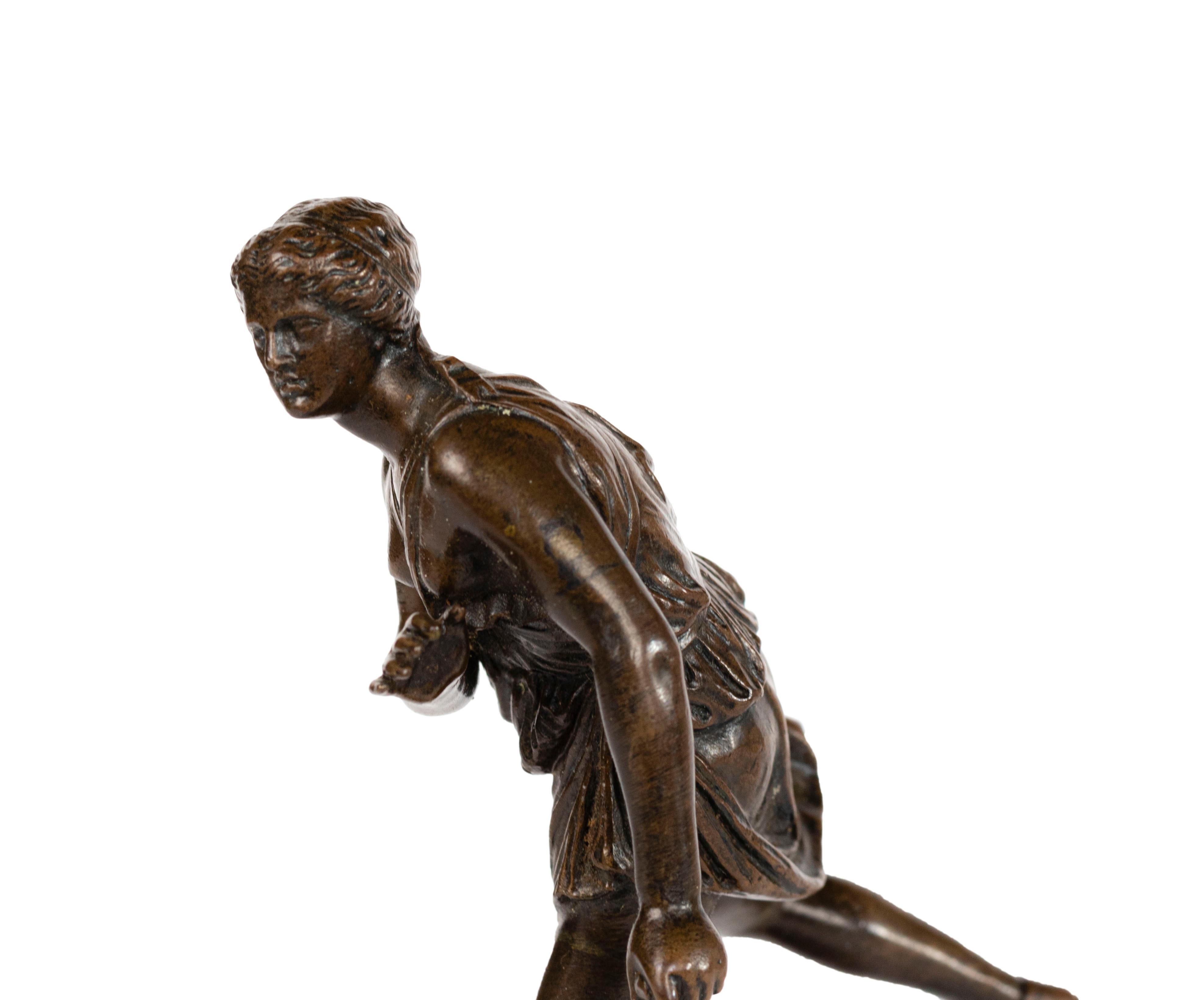 Grand Tour Bronze Statue Of Atalanta, Thiébaut Freres For Sale 3