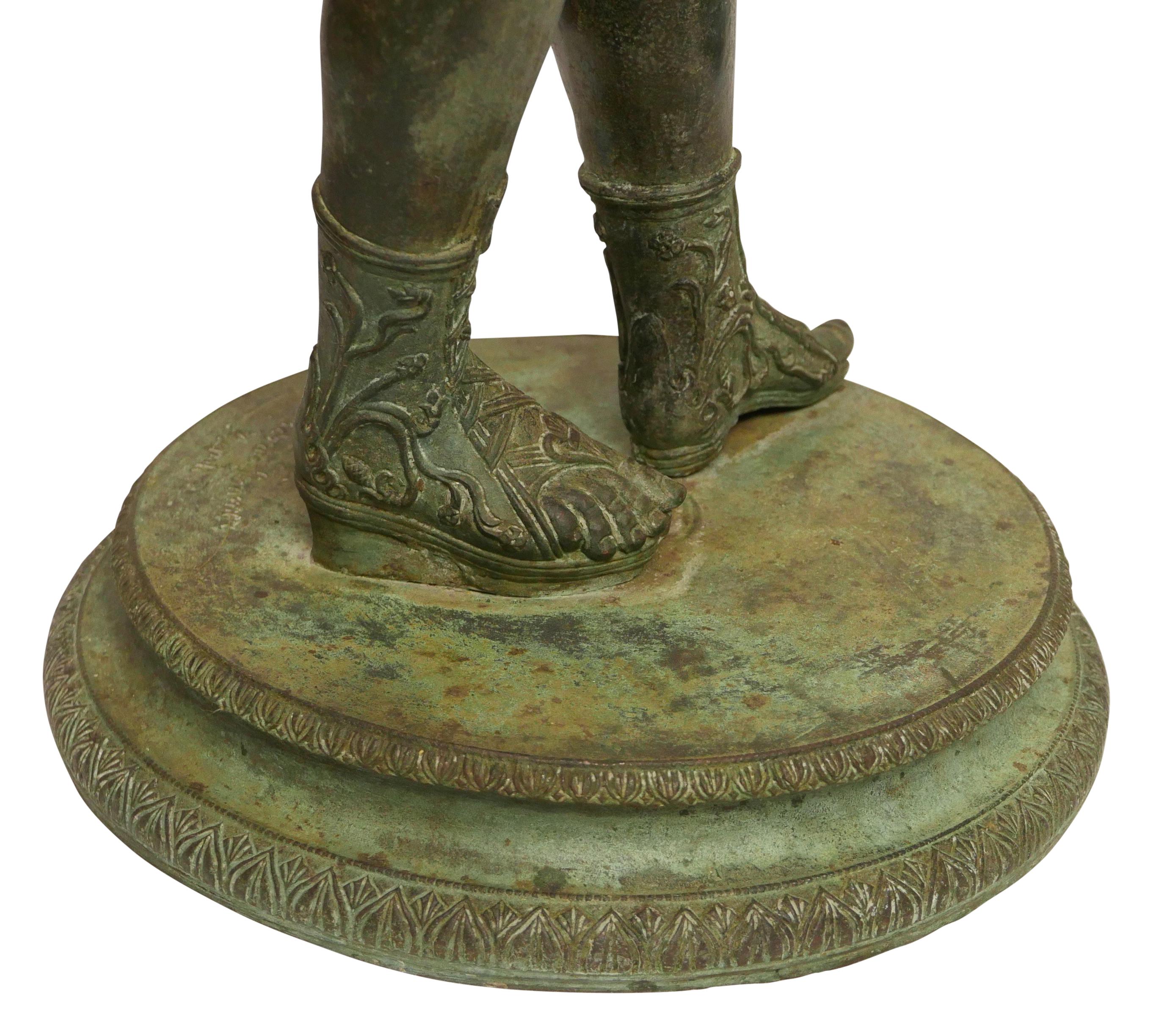 Grand Tour Bronze Statue of Narcissus, Italian 19th Century 5