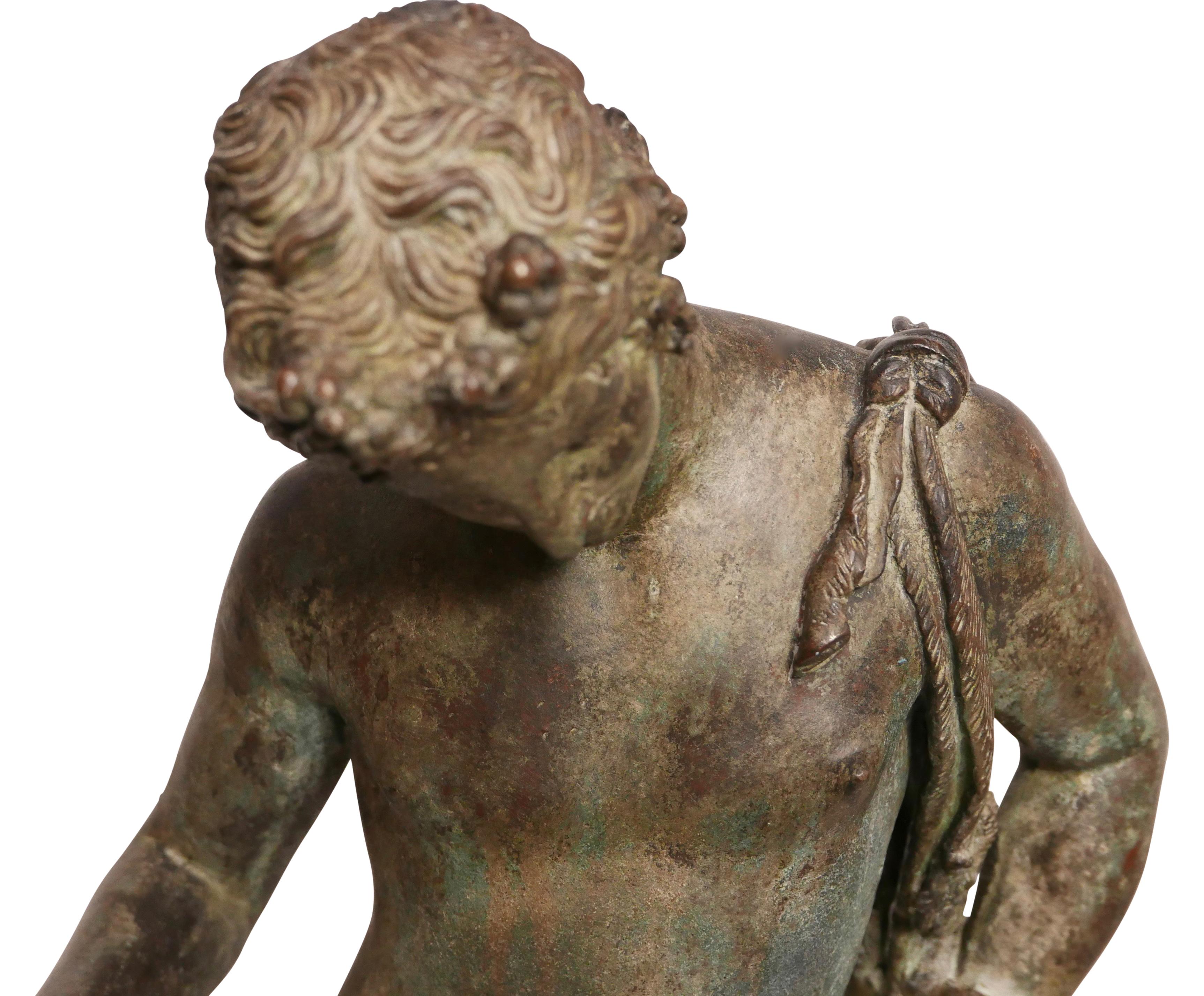 Grand Tour Bronze Statue of Narcissus, Italian 19th Century 2