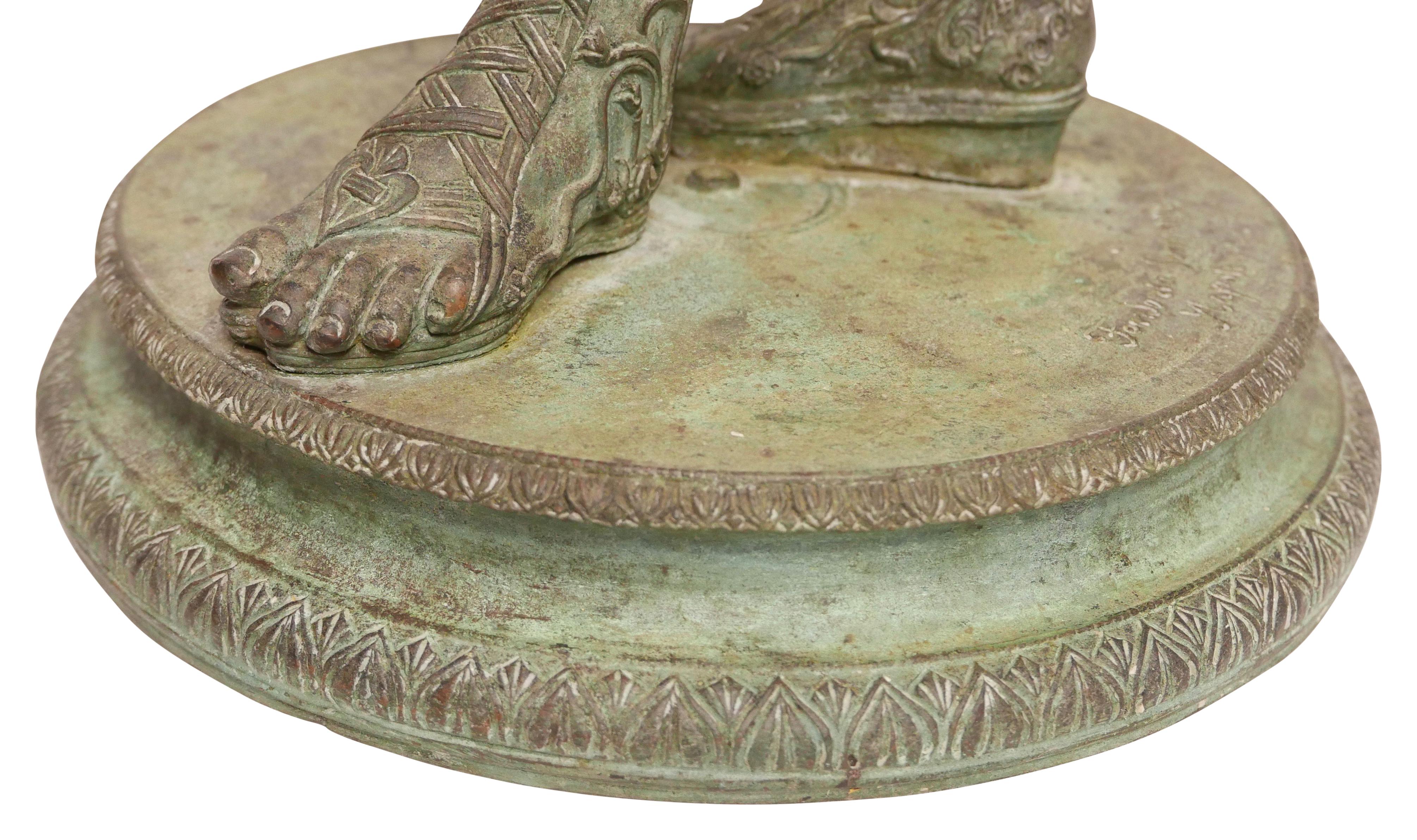 Grand Tour Bronze Statue of Narcissus, Italian 19th Century 3