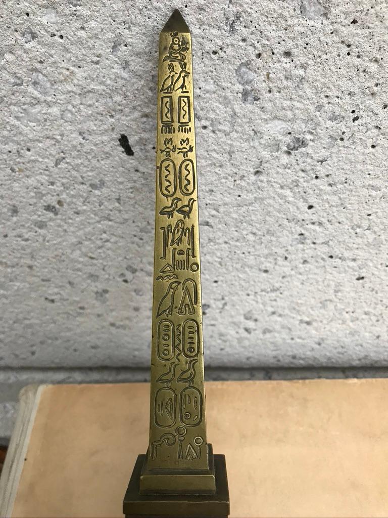 19th Century Grand Tour Bronze Thermometer of the Luxor Obelisk For Sale 1