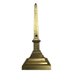 Antique 19th Century Grand Tour Bronze Thermometer of the Luxor Obelisk