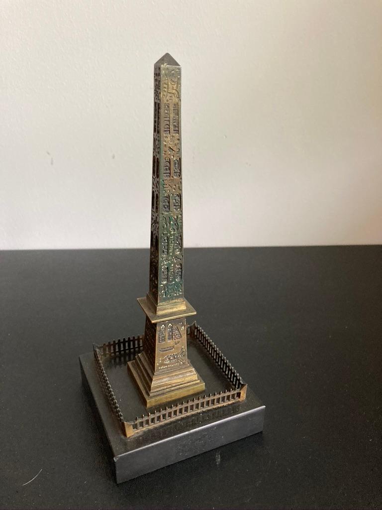 Grand Tour Bronze Thermometer of the Luxor Obelisk, Paris For Sale 8