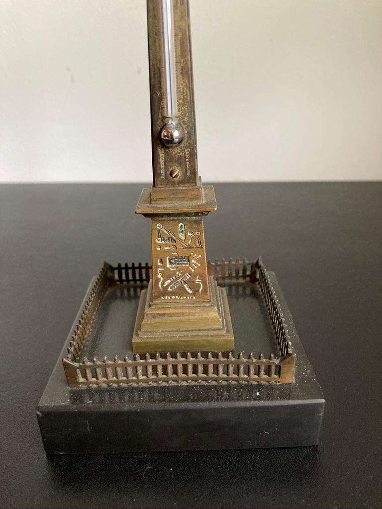 Moulage thermomètre de l'obélisque Luxor du Grand Tour en bronze, Paris en vente