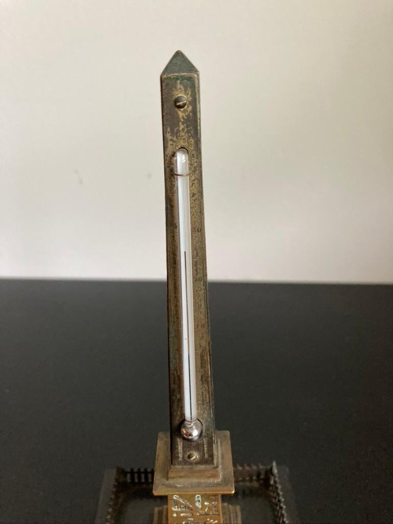 French Grand Tour Bronze Thermometer of the Luxor Obelisk, Paris For Sale