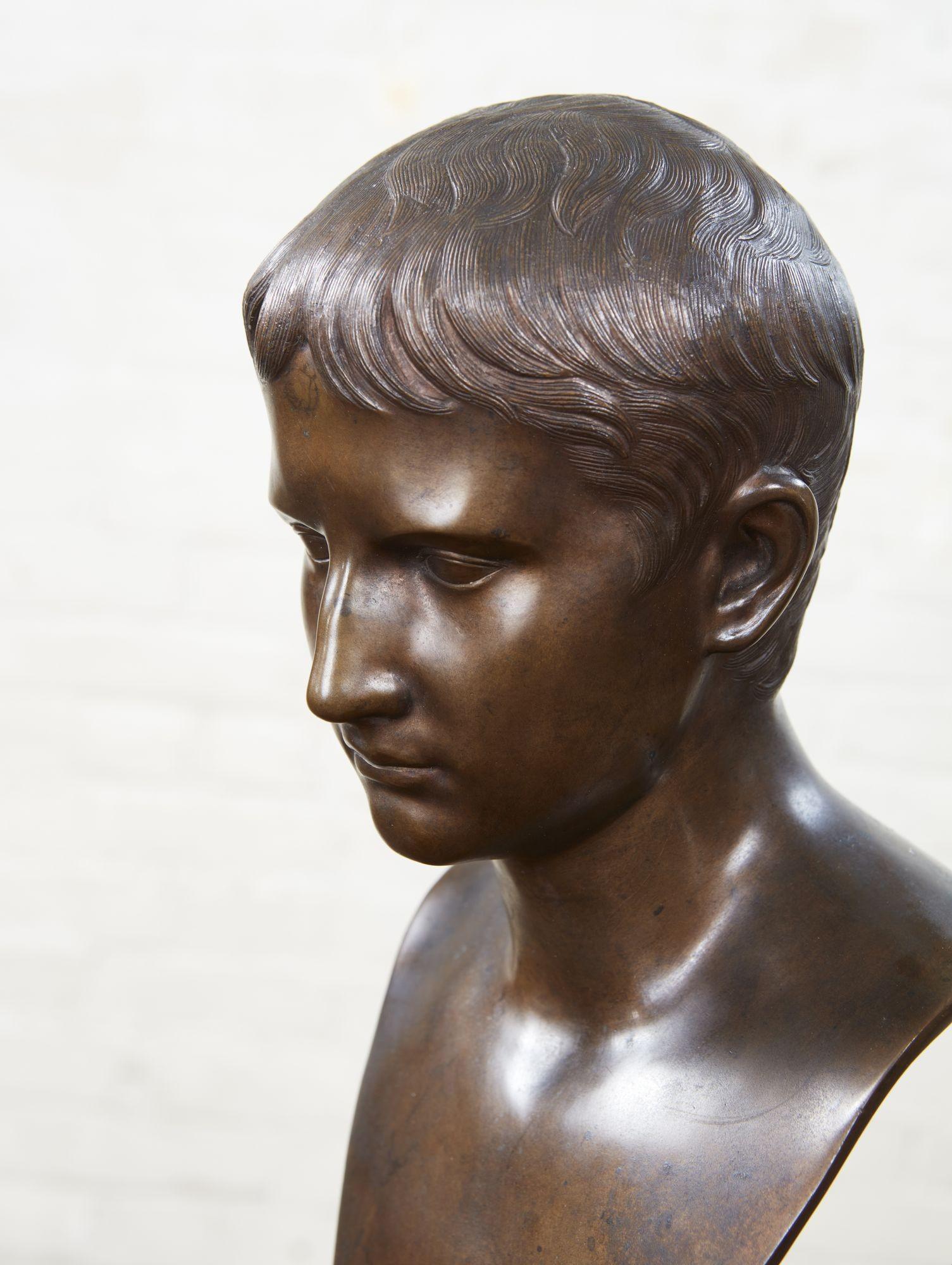 Italian Grand Tour Bust of Augustus For Sale