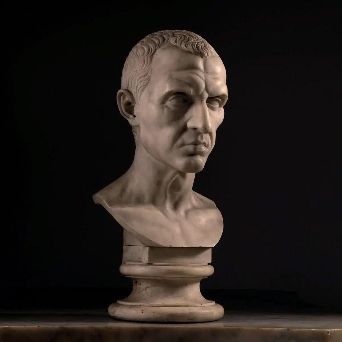 Sculpté Buste de Julius Caesar du Grand Tour, 19ème siècle en vente