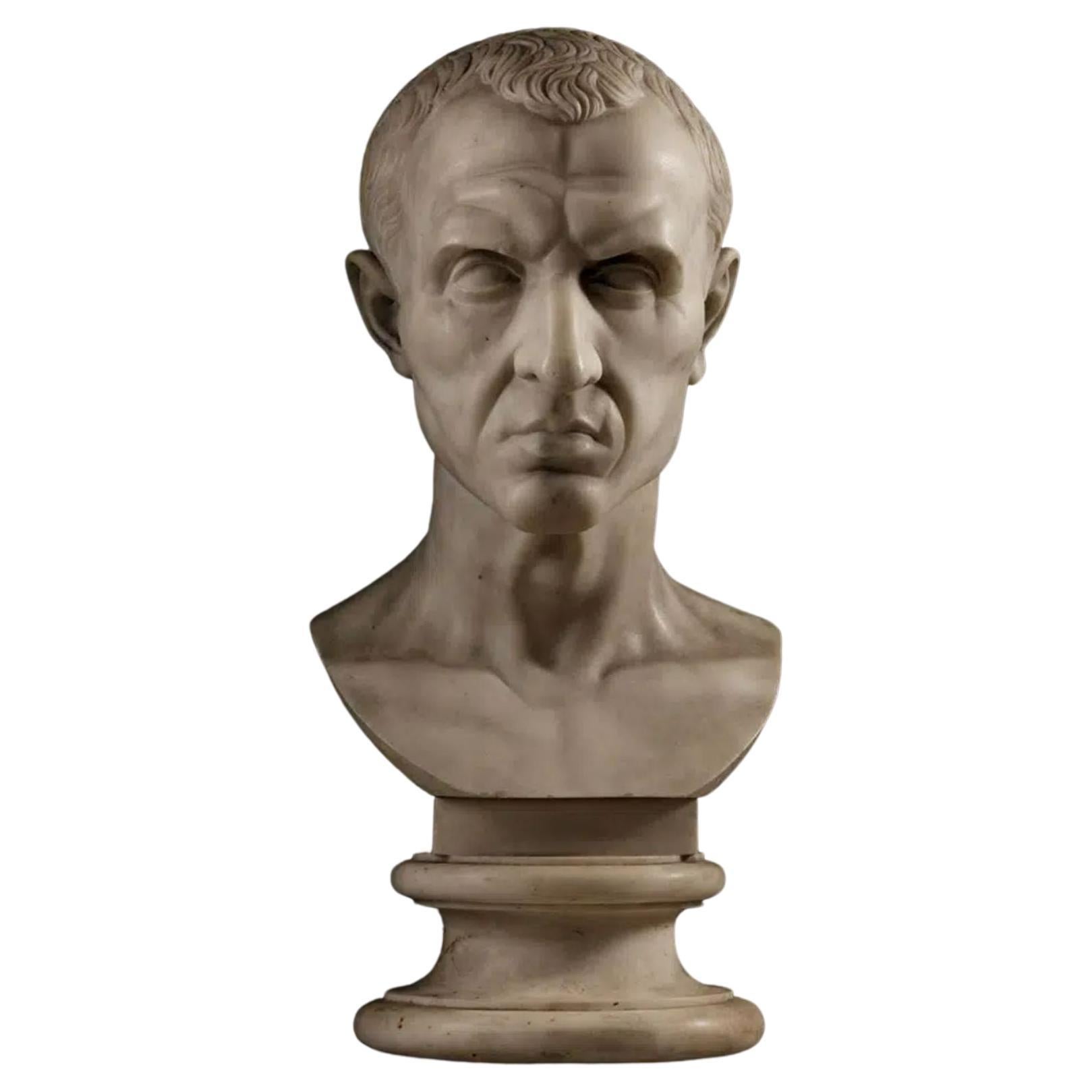 Grand Tour Bust of Julius Caesar, 19th Century For Sale