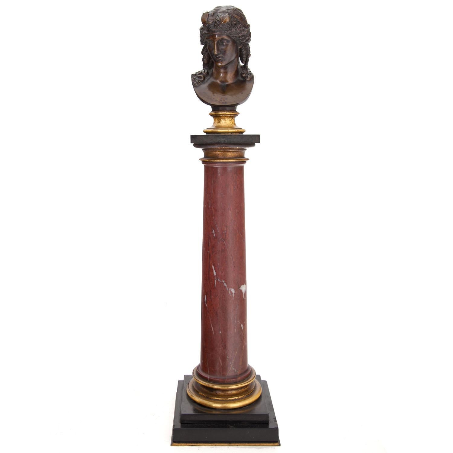 Grand Tour Busts of Dionysus and Antinous, Paris, Dated 1867 In Excellent Condition In Greding, DE