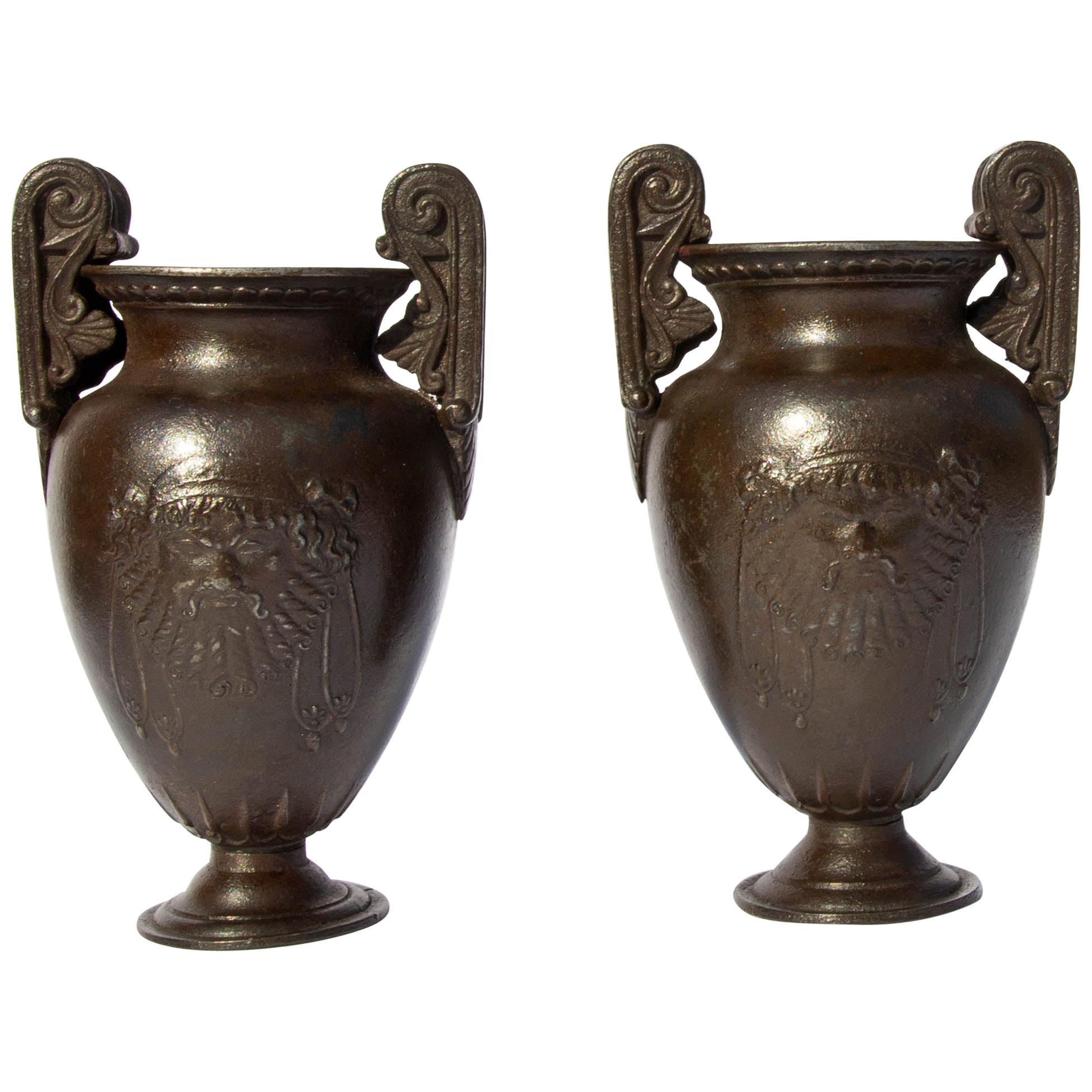 Grand Tour Classical Miniature Urns a Pair