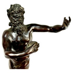Grand Tour "Dancing Faun" of Pompeii Bronze Statue