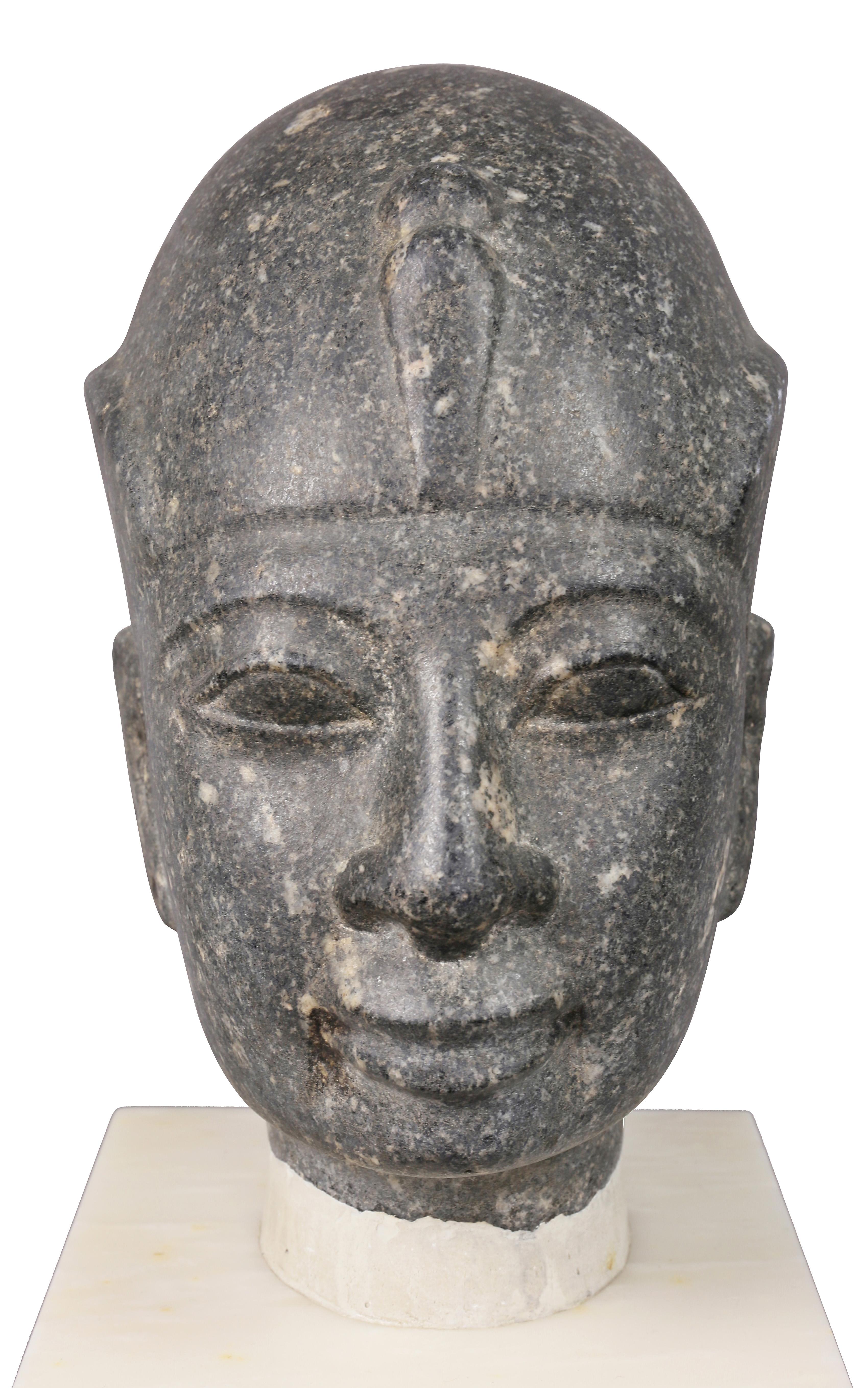 Egyptian Revival Grand Tour Egyptian Basalt Bust