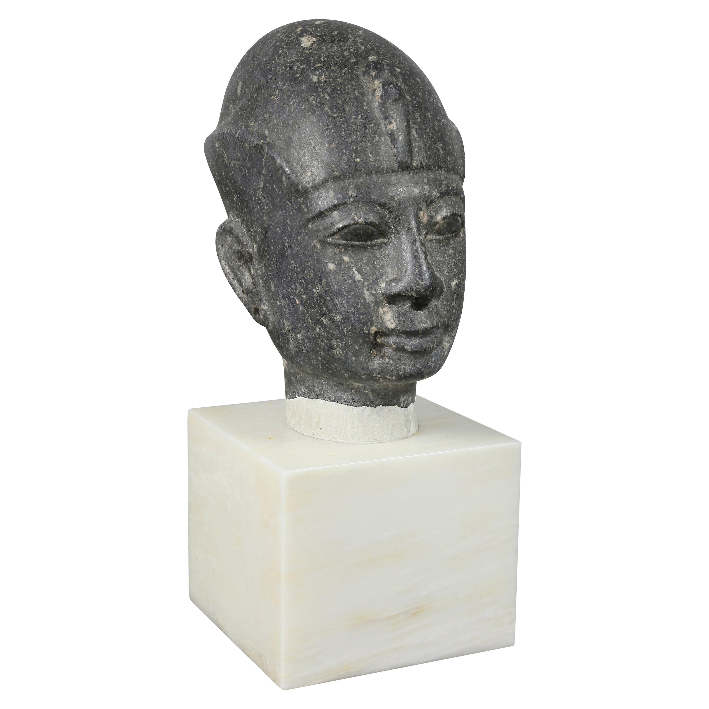 Grand Tour Egyptian Basalt Bust